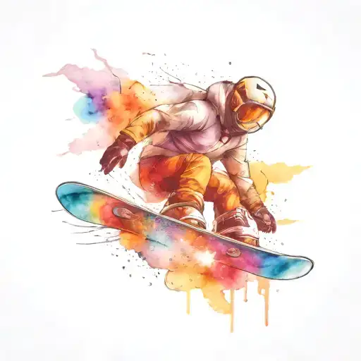  extreme  snowboarder  tattoo design idea