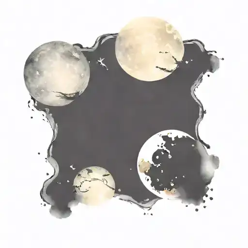 Moon tattoo design idea