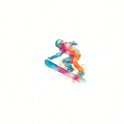  snowboarder  tattoo design idea