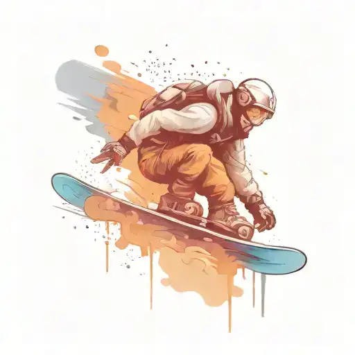  extreme  snowboarder  tattoo design idea