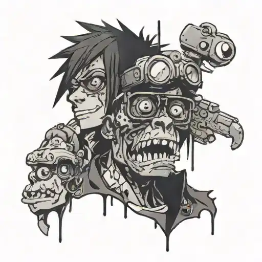 gorillaz tattoo design idea