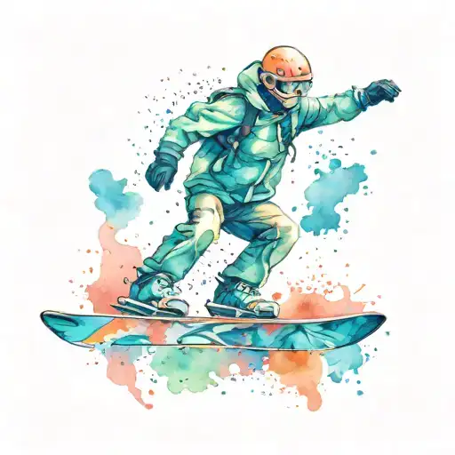  snowboarder  tattoo design idea