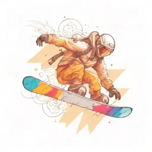 extreme  snowboarder  tattoo design idea