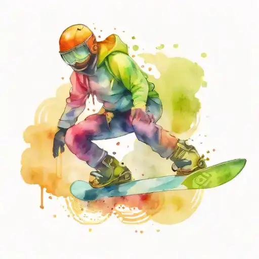  snowboarder  tattoo design idea