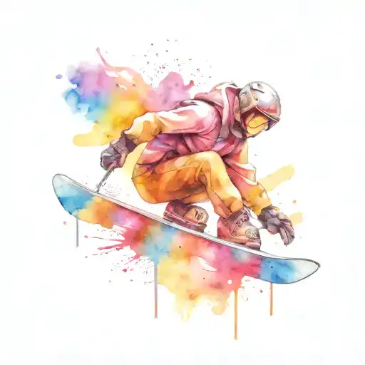  extreme  snowboarder  tattoo design idea