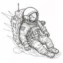 astronaut tattoo design idea