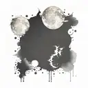 Moon tattoo design idea