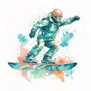  snowboarder  tattoo design idea