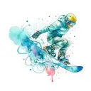  snowboarder  tattoo design idea