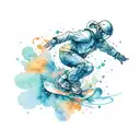  snowboarder  tattoo design idea