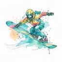  snowboarder  tattoo design idea