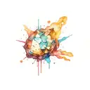 asteroid tattoo design idea