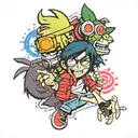 gorillaz tattoo design idea