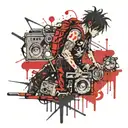 gorillaz tattoo design idea