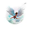 icarus falling tattoo design idea