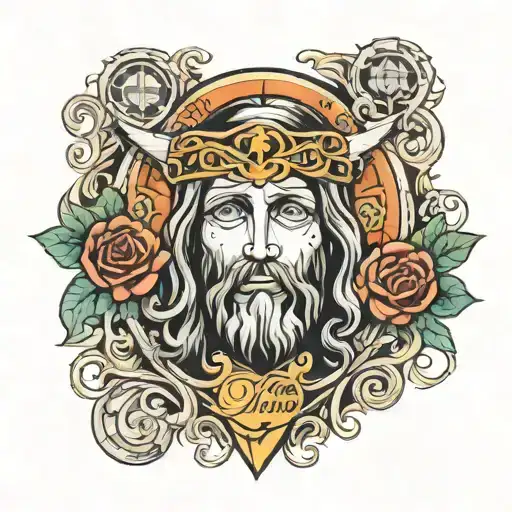13, jesus, love, death tattoo design idea