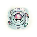 kind alien happy face  tattoo design idea