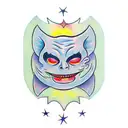 kind alien happy face  tattoo design idea