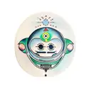 kind alien happy face  tattoo design idea