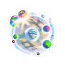 planet parade tattoo design idea