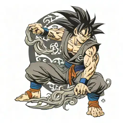 dragonball z goku black tattoo design idea