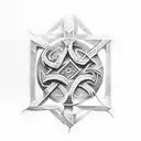 something simple and runic perhaps viking which shows antichrist. it has to be small and about 5cm by 5cm maximum.  tattoo design idea