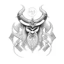 something simple and runic perhaps viking which shows antichrist. it has to be small and about 5cm by 5cm maximum.  tattoo design idea