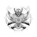 something runic perhaps viking which shows antichrist. it has to be small and about 5cm by 5cm maximum. tattoo design idea