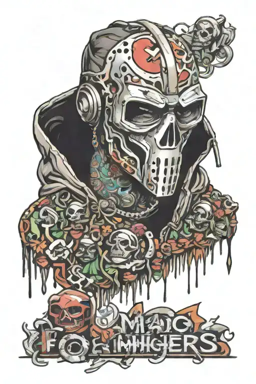 Mac miller, mf doom, foo fighters  tattoo design idea