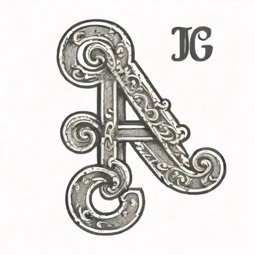 Small tattoo with the letters L,N,V,G with a square made into a design  tattoo design idea