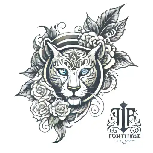 fortitude, fortitude, intelligence, intuition tattoo design idea