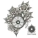 fortitude, fortitude, intelligence, intuition tattoo design idea