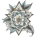 fortitude, fortitude, intelligence, intuition tattoo design idea