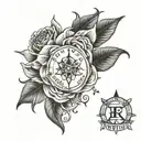 fortitude, fortitude, intelligence, intuition tattoo design idea