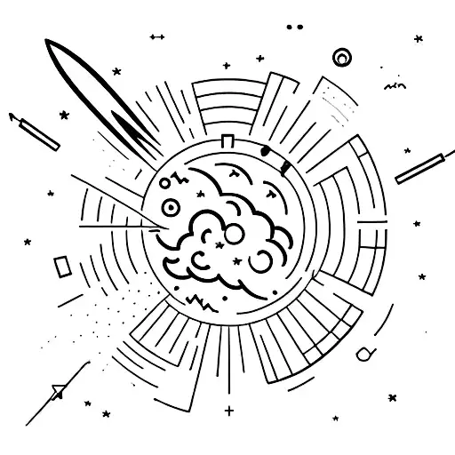 meteor shower tattoo design idea
