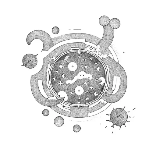 meteor shower tattoo design idea