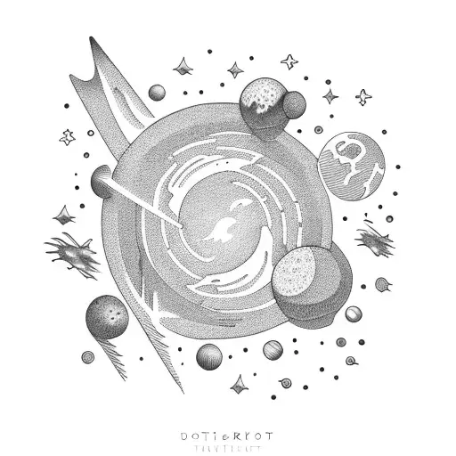 Meteor shower tattoo design idea