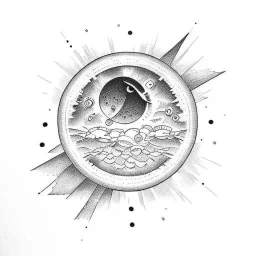 Meteor shower tattoo design idea