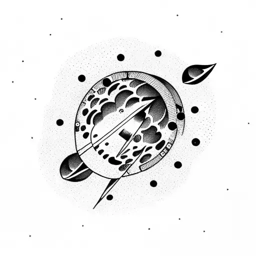 Meteor shower tattoo design idea