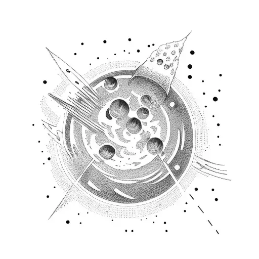 Meteor shower tattoo design idea