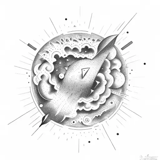 Meteor shower tattoo design idea