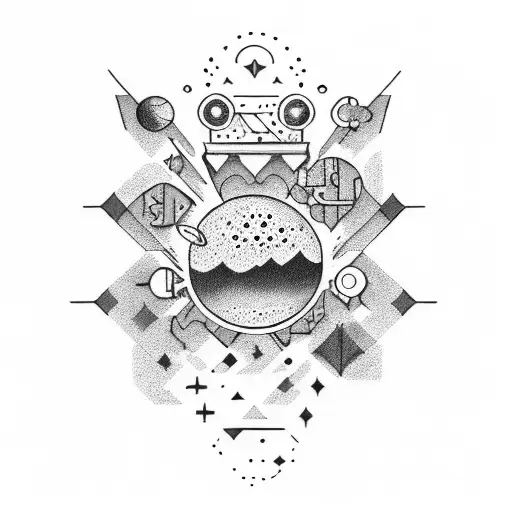 Meteor shower tattoo design idea