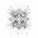 shooting star tattoo design idea