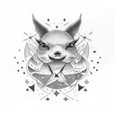 shooting star tattoo design idea