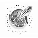 meteor shower tattoo design idea