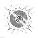 meteor shower tattoo design idea