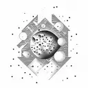 Meteor shower tattoo design idea