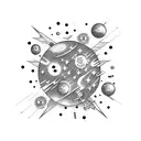 Meteor shower tattoo design idea