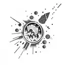 Meteor shower tattoo design idea