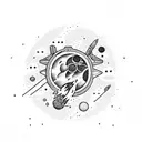 meteor shower tattoo design idea